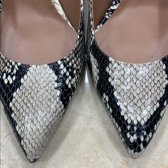 TABITHA SIMMONS GORGEOUS PYTHON SLINGBACK HEELS WITH SIDE BOW DETAIL SIZE 8.5 - Picture 9 of 13
